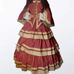 Vintage, handmade, historical civil war two-piece dress.  Martha McCain.   .